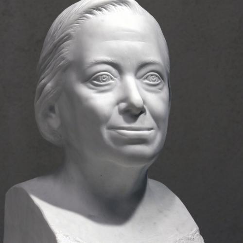 Portrait Dr. Elizabeth Philpot Historienne d'art - 2020- ( marbre de Carrare)