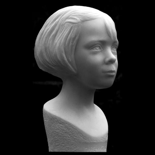 BUSTE D'ENFANT- MARBRE DE CARRARE - DE FAYKOD