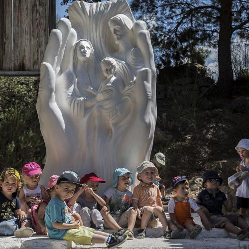 Sainte Famille sculpture de Maria de Faykod